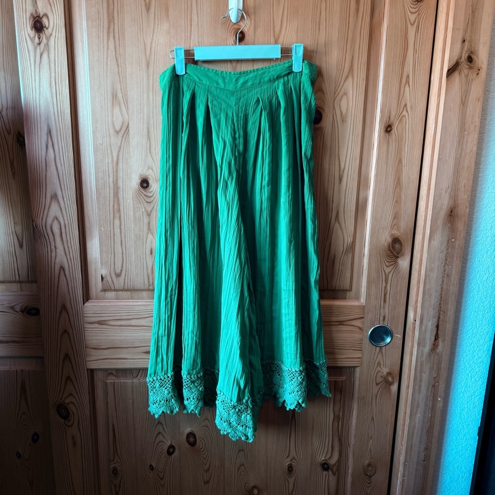 Free People Green Cropped Pants